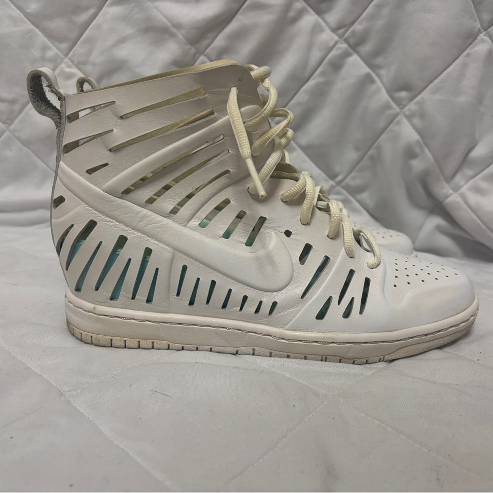 Nike Dunk Sky Hi 2.0 Joli Women's White and Cream Cutout Wedge Sneaker